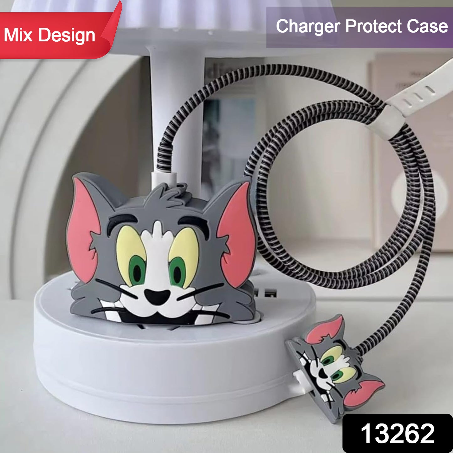 Cartoon Character Silicon Charger Case Cover
