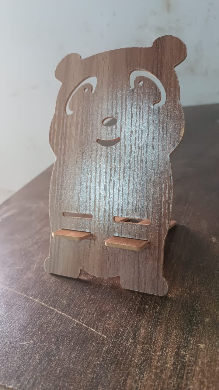 Wooden Cartoon Shape Design Mobile Stand