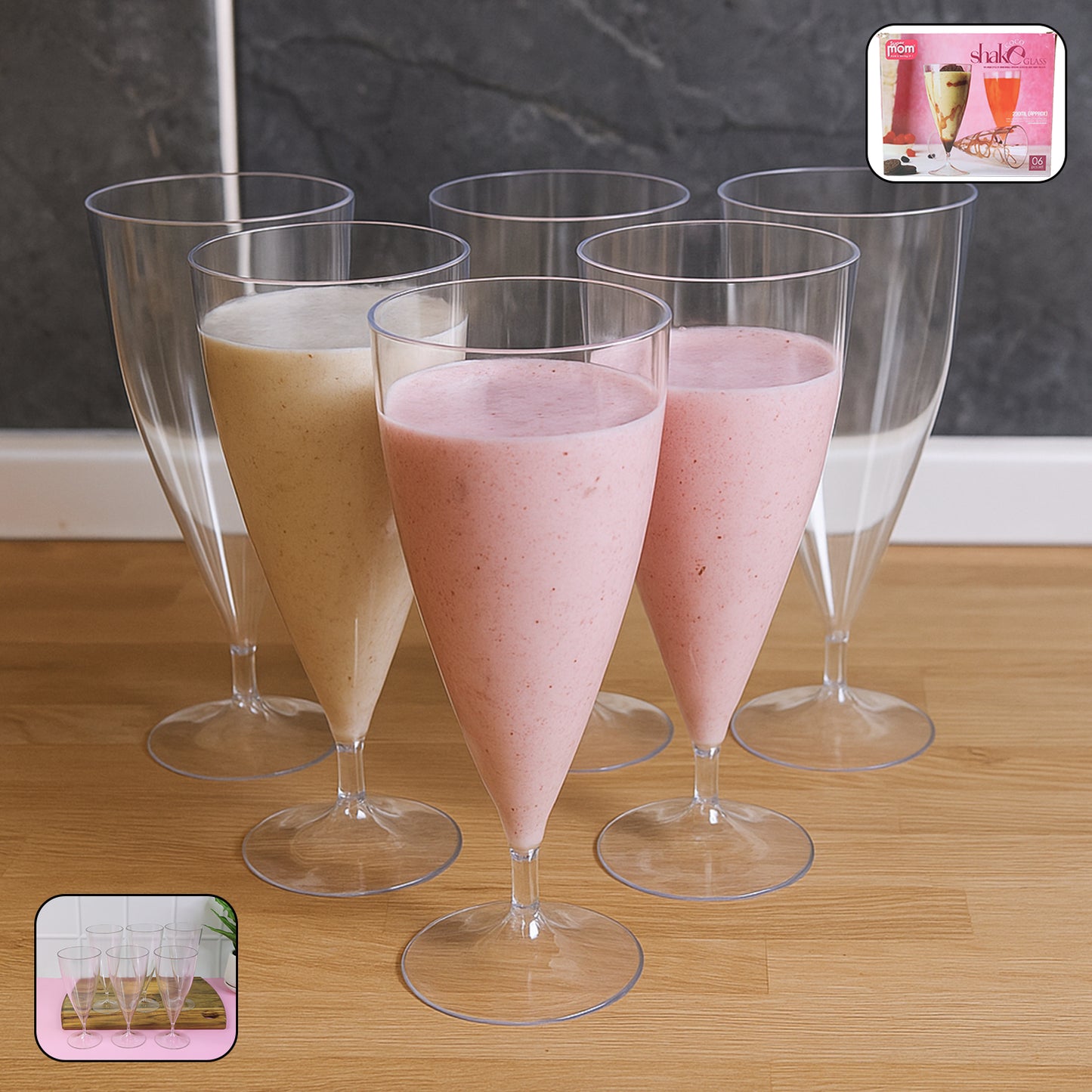 Plastic Shake Coco Glass