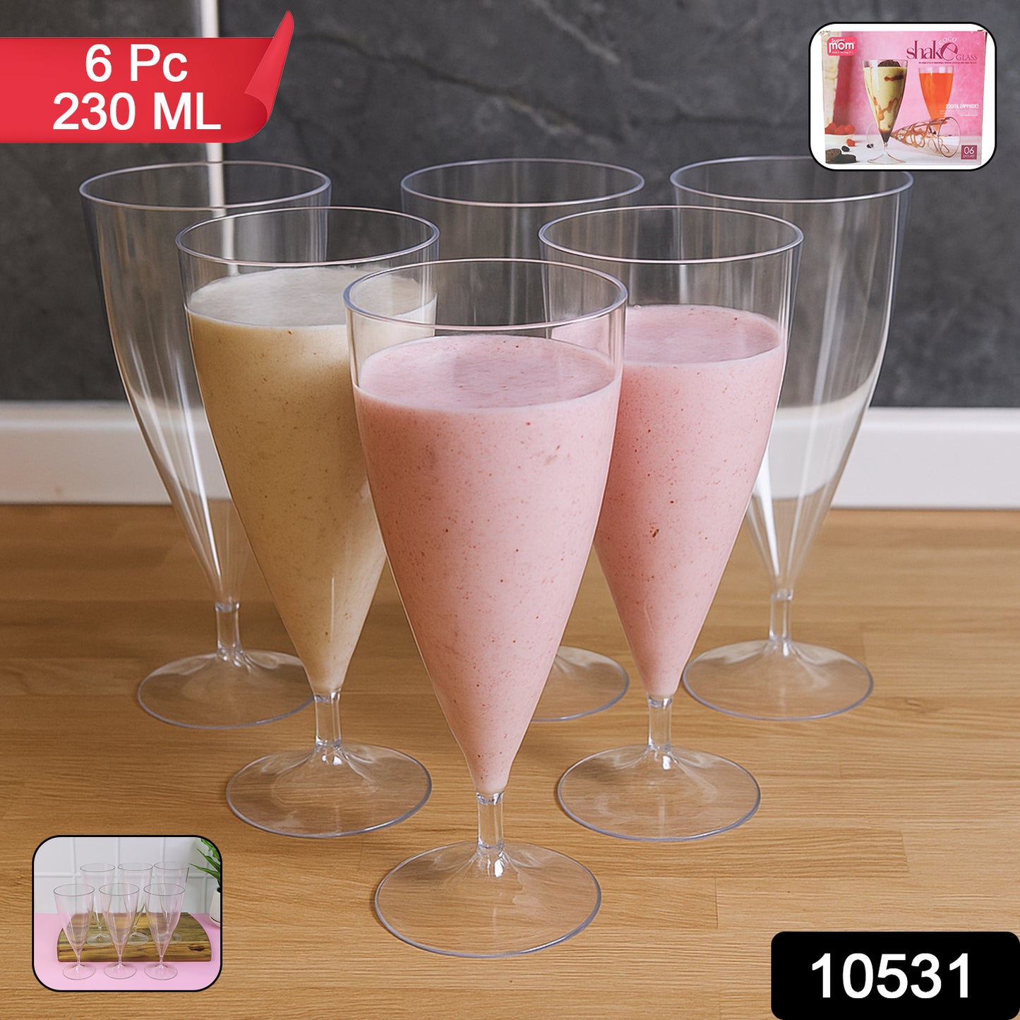 Plastic Shake Coco Glass
