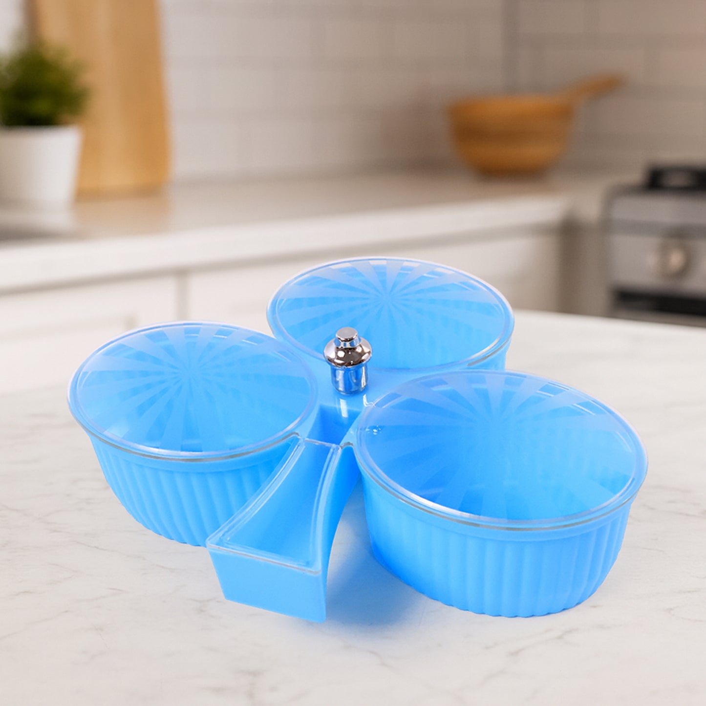 Premium 3-compartment Revolving Dry Fruit Box