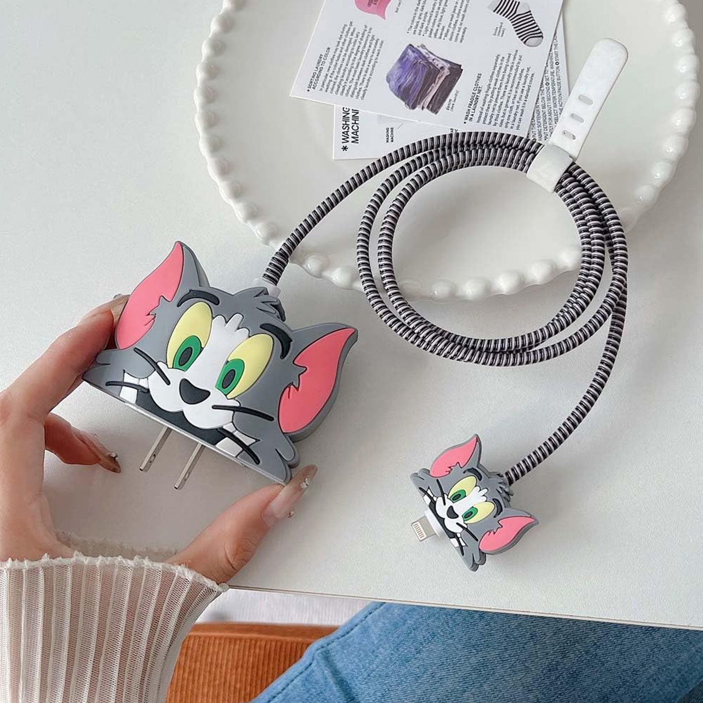 Cartoon Character Silicon Charger Case Cover