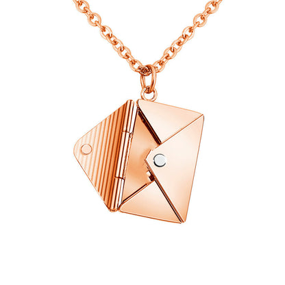 Envelope Locket Necklace – Personalized Love Letter Jewelry-6
