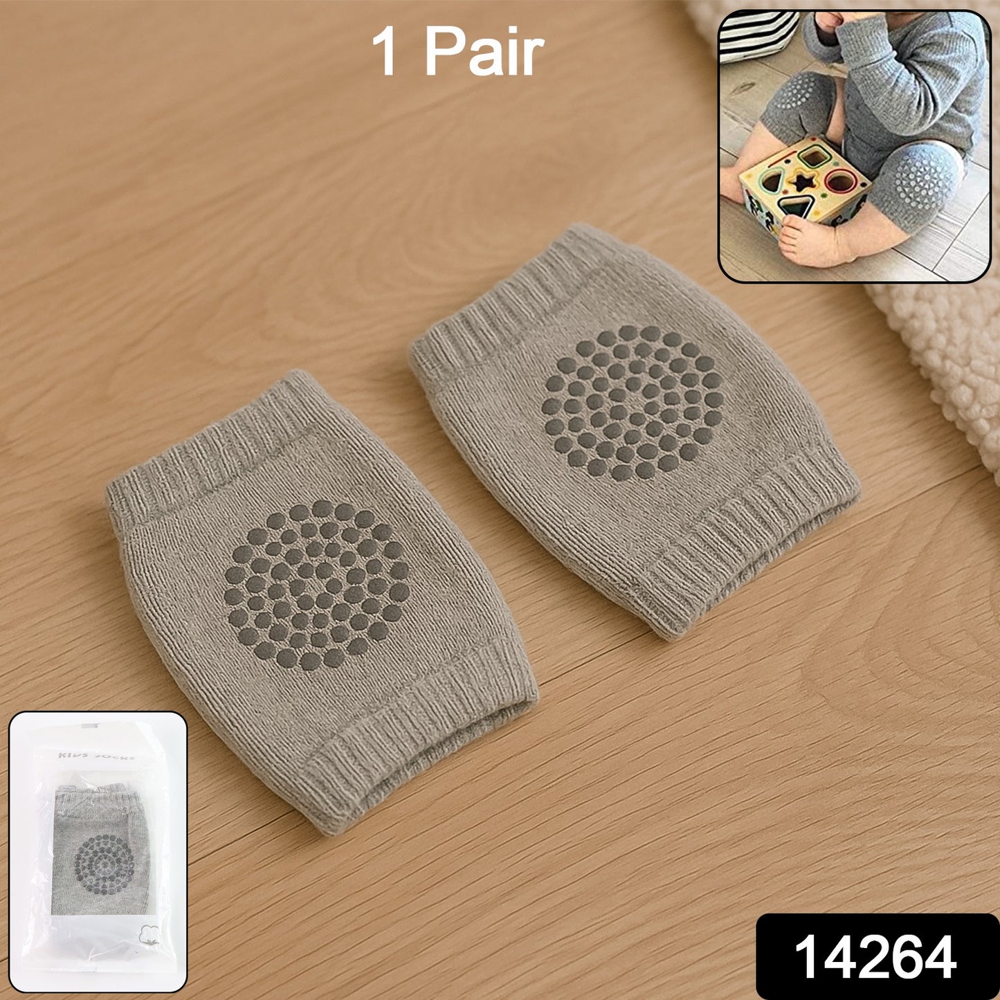 Light Grey Toddler Wool Knit Leg Warmer