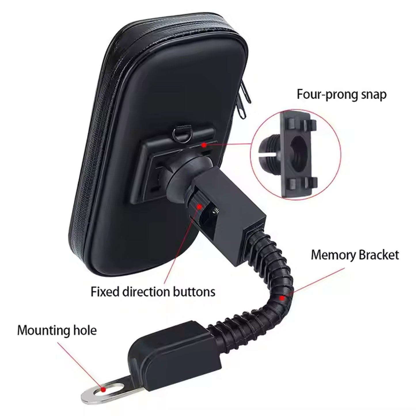 Phone Holder Case Weather Resistant Bike Mount