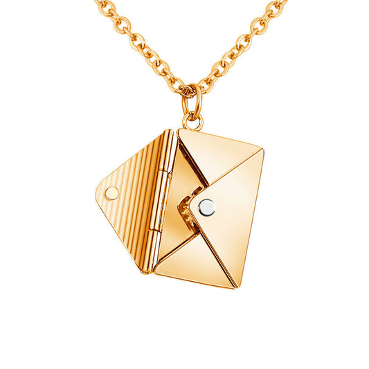 Envelope Locket Necklace – Personalized Love Letter Jewelry-0