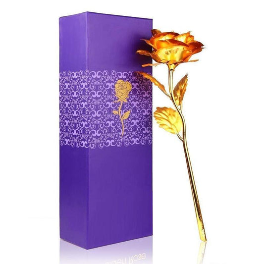 24k Artificial Golden Rosegold Red Rose