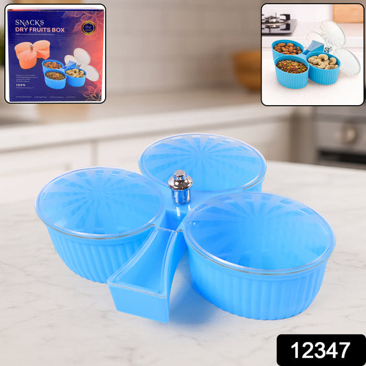 Premium 3-compartment Revolving Dry Fruit Box