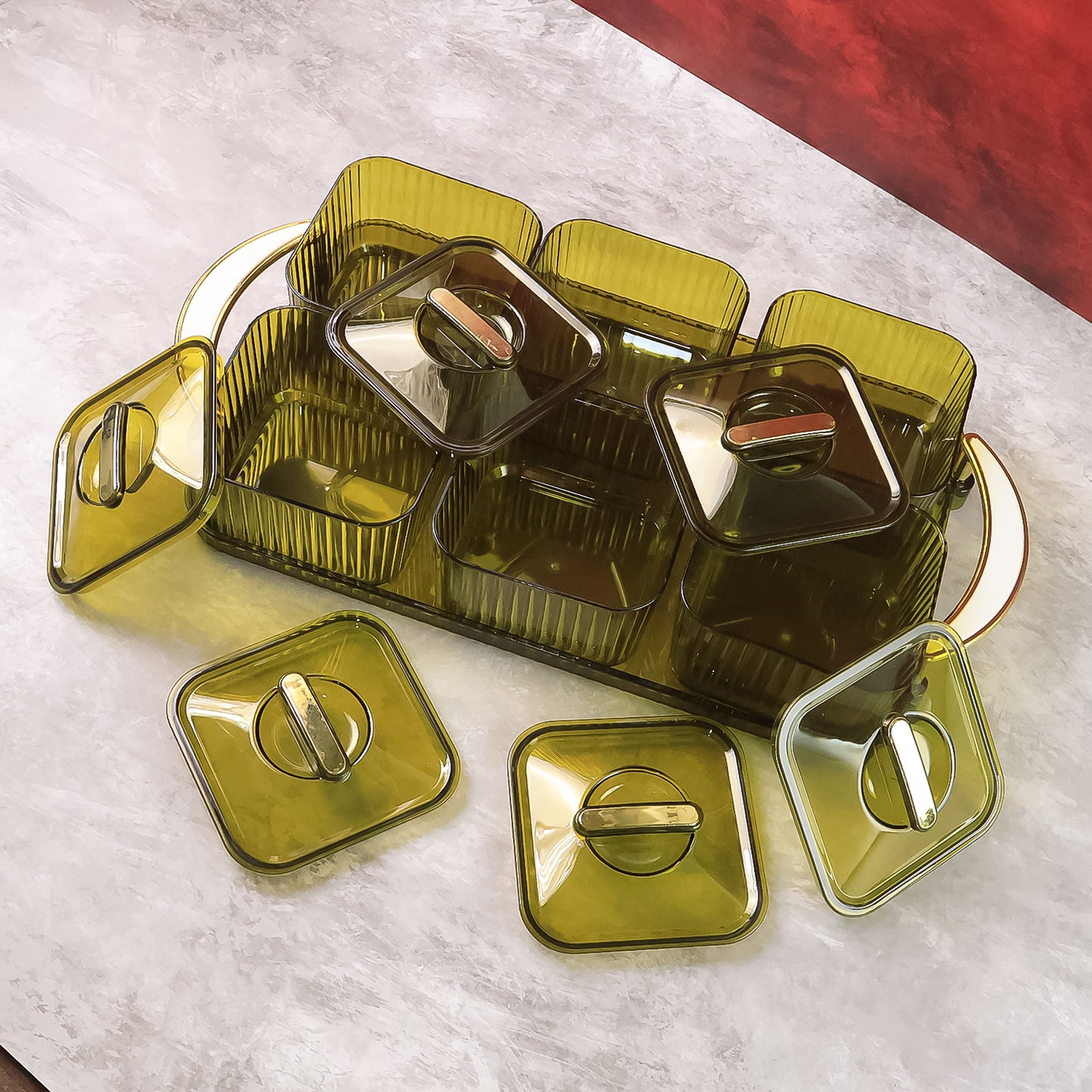 Transparent Spice Jar Set