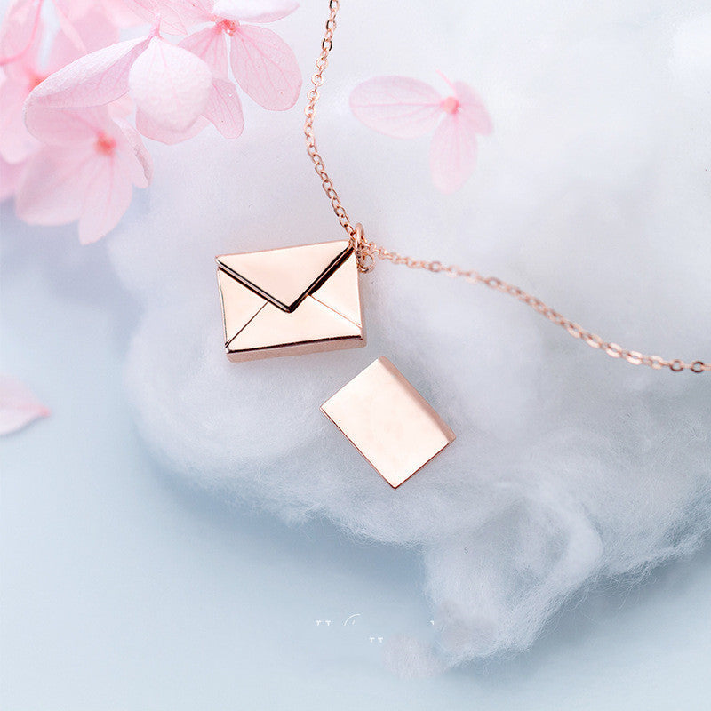 Envelope Locket Necklace – Personalized Love Letter Jewelry-3