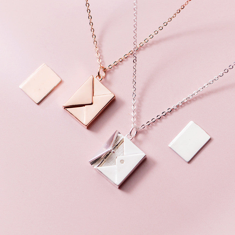 Envelope Locket Necklace – Personalized Love Letter Jewelry-4