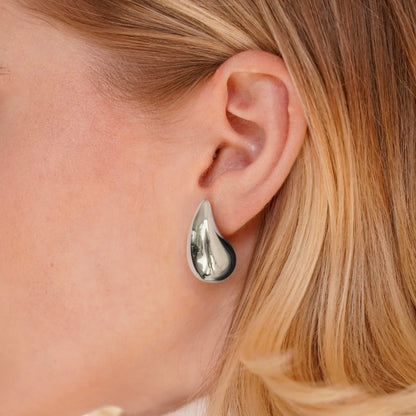 Sterling Silver Teardrop Earrings-2