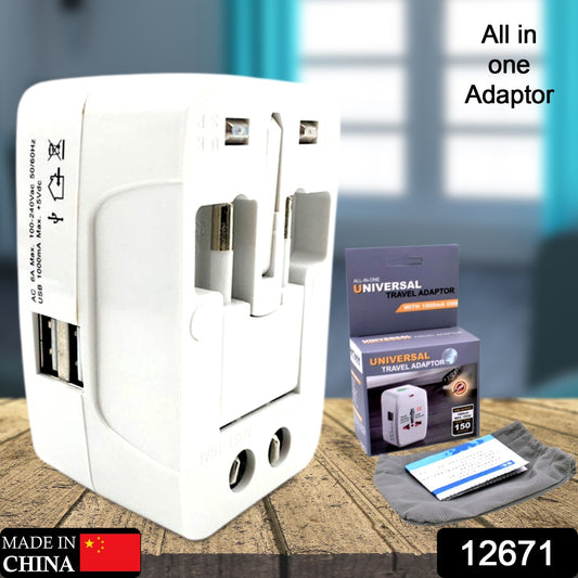 All-in-one Universal Worldwide Travelling Ac Adaptor Plugs
